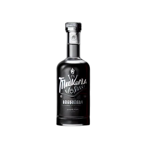 bottle, vodka, modern, label transparent PNG cut-out