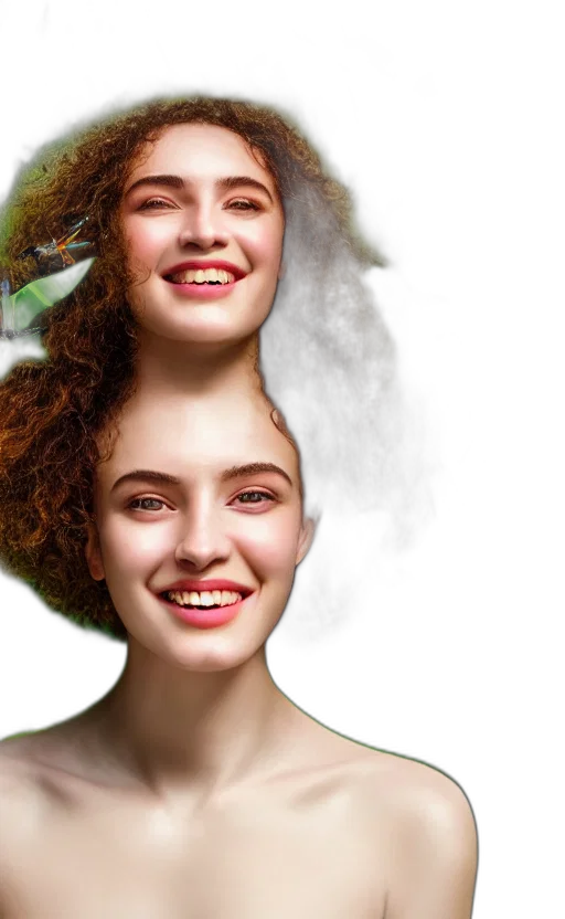 face, hair, crown, jewelry transparent PNG cut-out