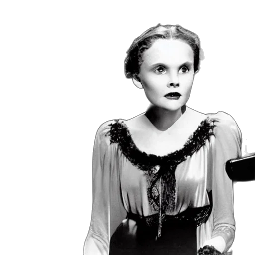 dress, face, staff, monochrome, lee, remick, vampire, film transparent PNG cut-out