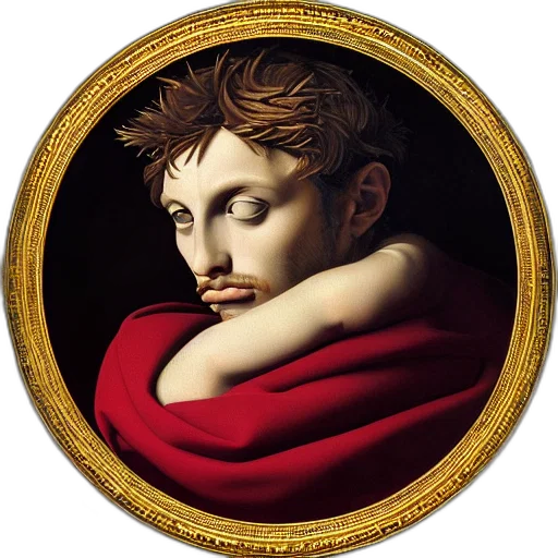 face, photorealistic, oil painting, fantasy art transparent PNG cut-out