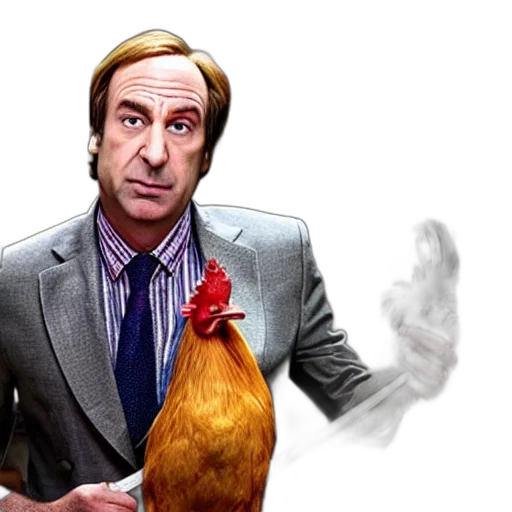 animal, photorealistic, saul, goodman, rooster, saw, movie, torture transparent PNG cut-out