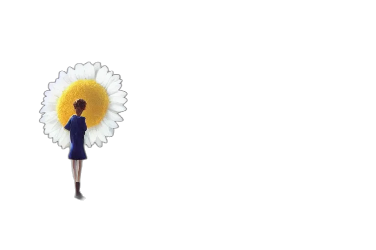 flower, umbrella, dress, crown, concept art, pixel art, 3d render, anime transparent PNG cut-out