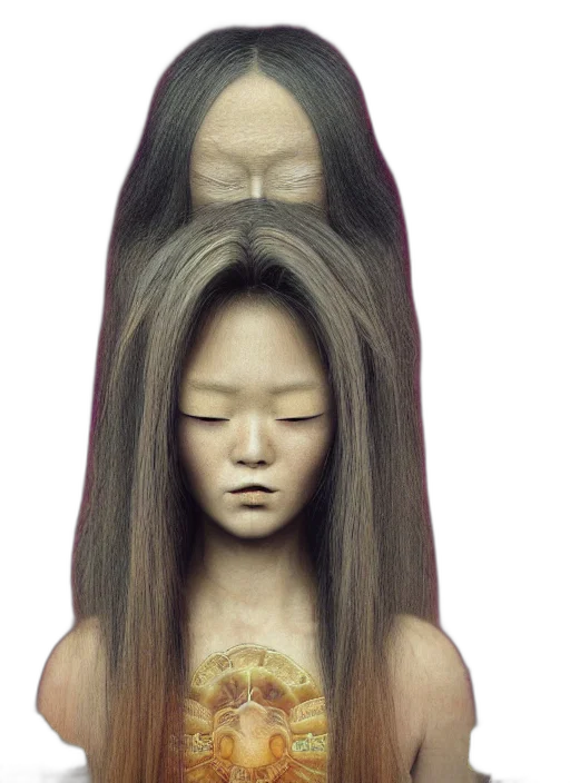 hair, mask, crown, face, photorealistic, 3d render, fantasy art, concept art transparent PNG cut-out