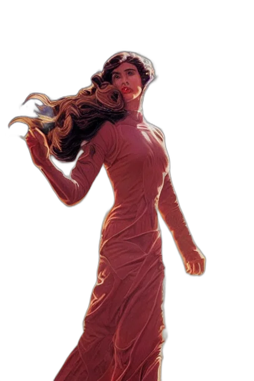 dress, jewelry, hair, concept art transparent PNG cut-out