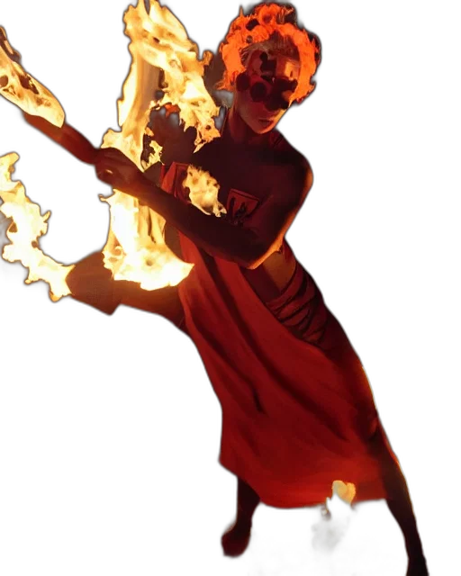 staff, comic book art, concept art, fantasy art, pixel art, fire, red, squidward transparent PNG cut-out