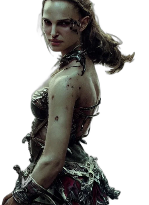 dress, weapon, concept art, photorealistic, fantasy art, comic book art, earth tones, young transparent PNG cut-out