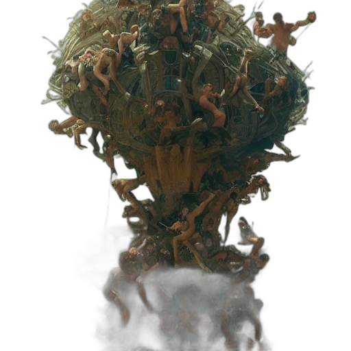 crown, mask, robot, hair transparent PNG cut-out