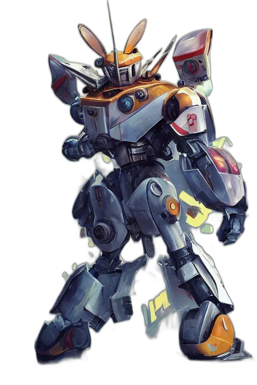 robot, weapon, concept art, watercolor transparent PNG cut-out