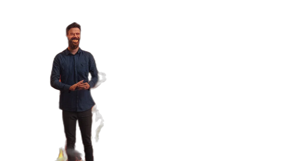 staff, jacket, robot, face transparent PNG cut-out