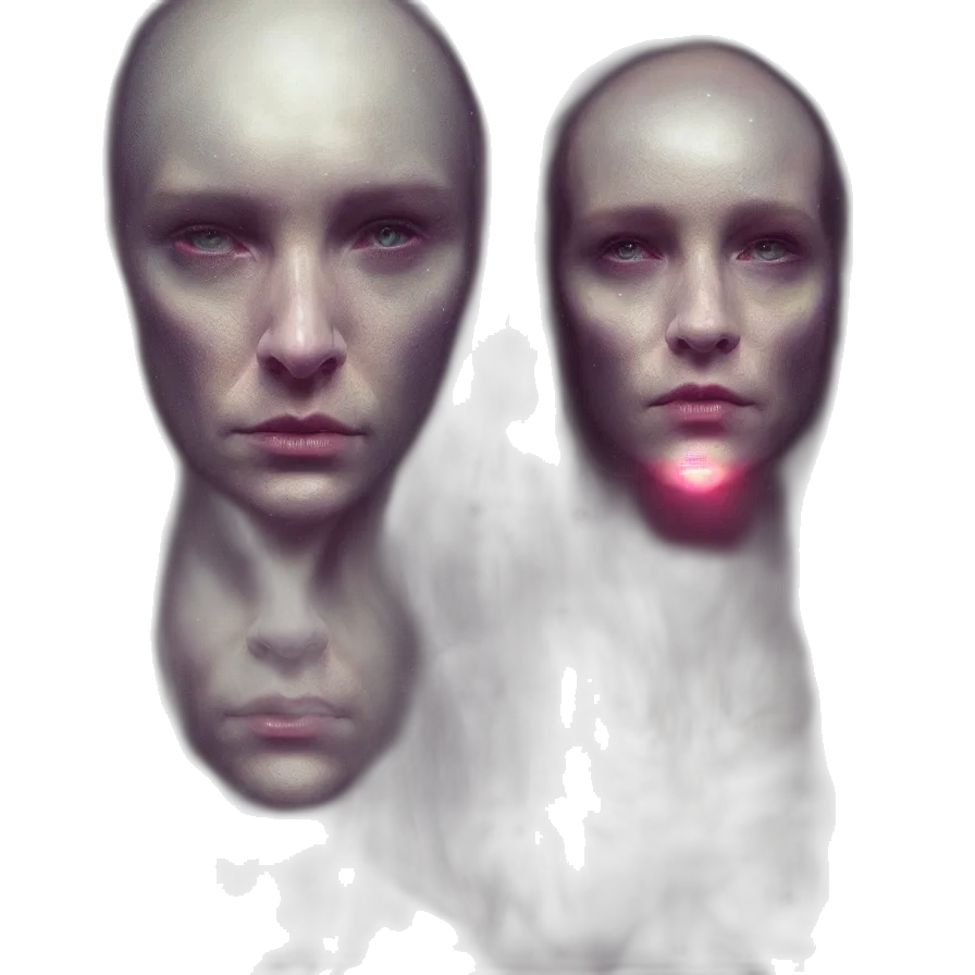 face, mask, creature, hair transparent PNG cut-out