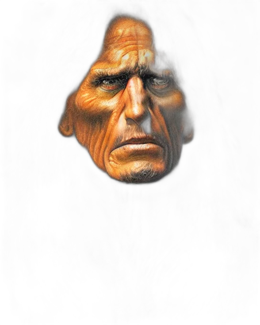face, mask, staff, creature transparent PNG cut-out