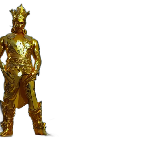 crown, 3d render, concept art, golden, portrait, king, gold, statue transparent PNG cut-out