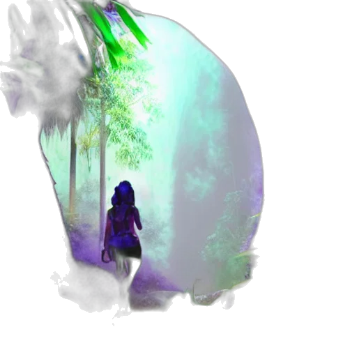 tree, mask, creature, dress, concept art, fantasy art, photorealistic, vaporwave transparent PNG cut-out