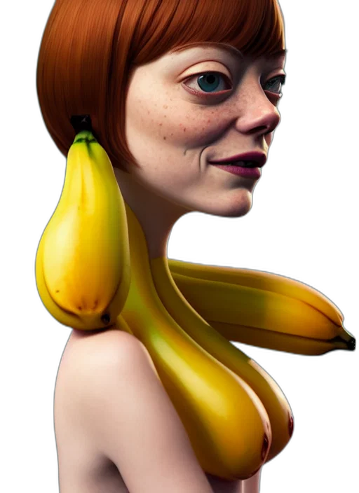 face, animal, creature, staff, concept art, photorealistic, 3d render, cartoon transparent PNG cut-out