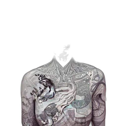 jacket, dress, dragon, mask, fantasy art, concept art, photorealistic, watercolor transparent PNG cut-out