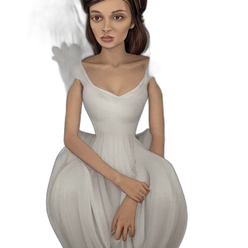 dress, jewelry, concept art, fantasy art, photorealistic, 3d render, fog, outer space transparent PNG cut-out