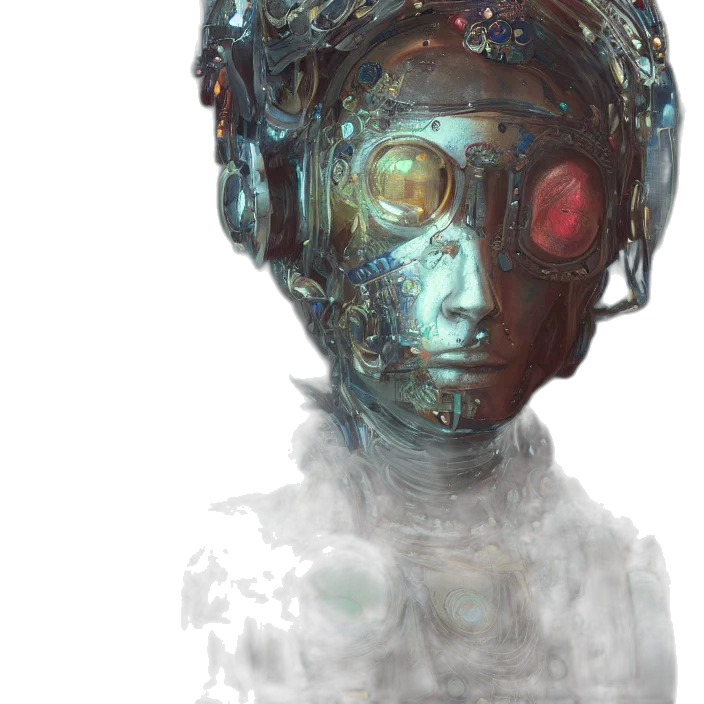 robot, mask, face, creature transparent PNG cut-out
