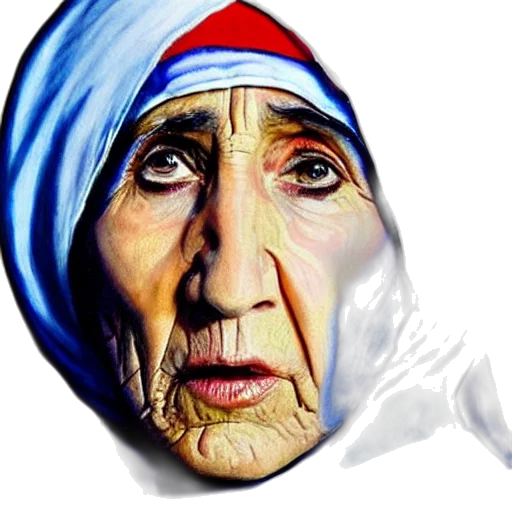 face, mask, photorealistic, oil painting transparent PNG cut-out