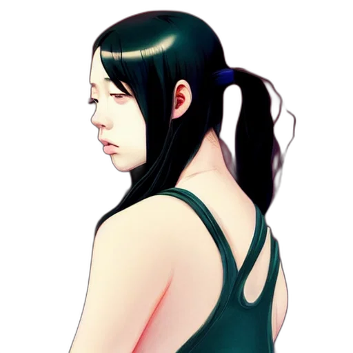 face, dress, hair, staff, concept art, comic book art, pixel art, fantasy art transparent PNG cut-out
