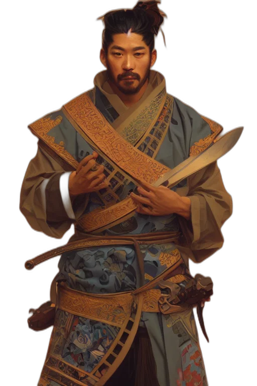 staff, sword, weapon, jacket transparent PNG cut-out