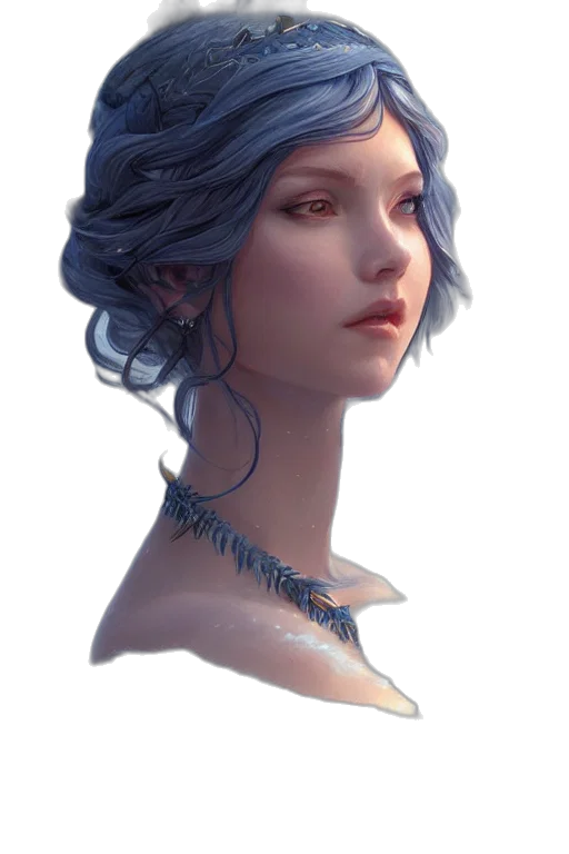 crown, face, jewelry, robot, fantasy art, concept art, photorealistic, 3d render transparent PNG cut-out