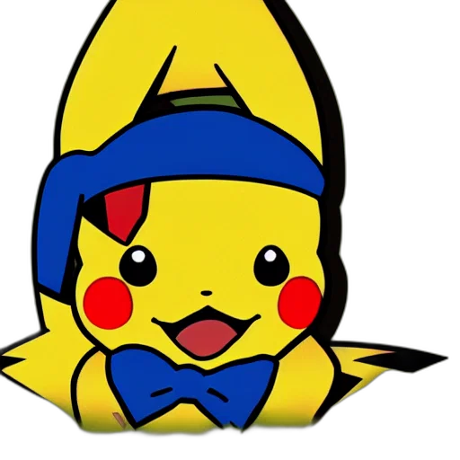 staff, hat, cartoon, pixel art, anime, concept art, pikachu transparent PNG cut-out