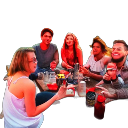 staff, food, bottle, umbrella, 3d render, photorealistic, concept art, fire transparent PNG cut-out