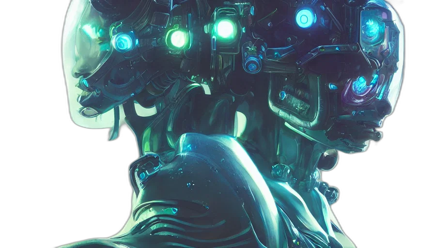 robot, mask, creature, concept art transparent PNG cut-out