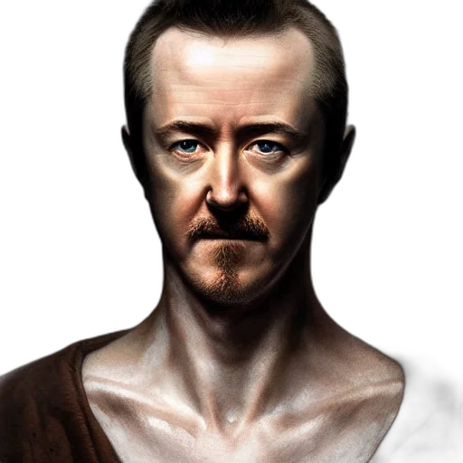 face, photorealistic, concept art, comic book art, fantasy art, edward, norton, fried transparent PNG cut-out