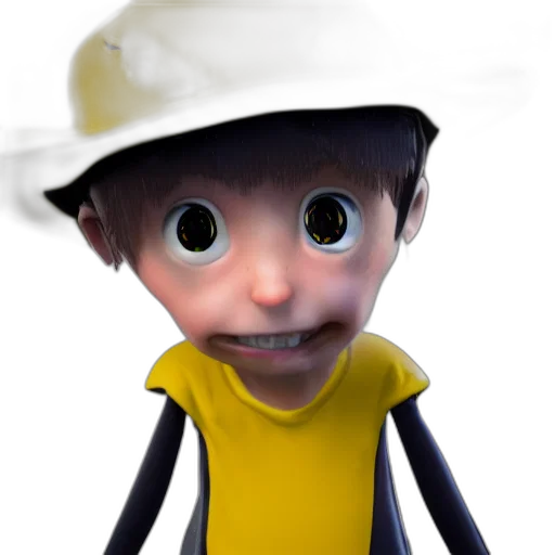 staff, hat, robot, face transparent PNG cut-out