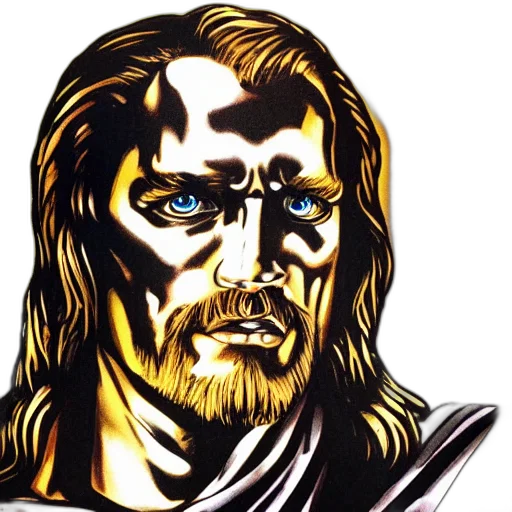 face, sword, mask, comic book art, concept art, cartoon, photorealistic, super transparent PNG cut-out
