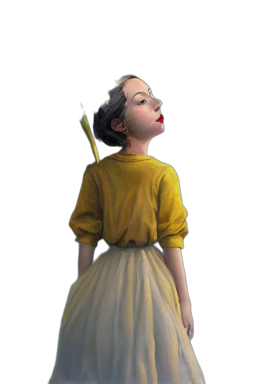 dress, staff, face, umbrella, photorealistic, concept art, 3d render, oil painting transparent PNG cut-out