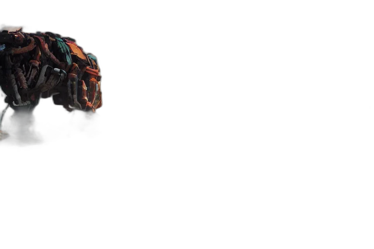 robot, hair, creature, weapon, 3d render, concept art, pixel art, photorealistic transparent PNG cut-out