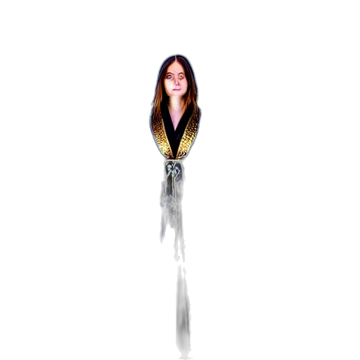 staff, sword, dress, hair transparent PNG cut-out