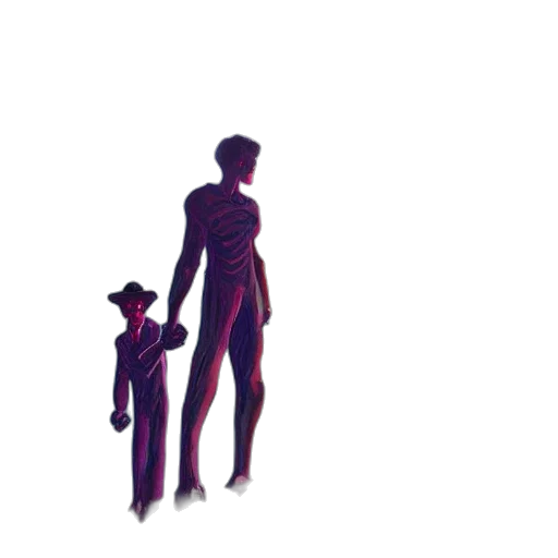 robot, staff, creature, animal, concept art, pixel art, 3d render, vaporwave transparent PNG cut-out