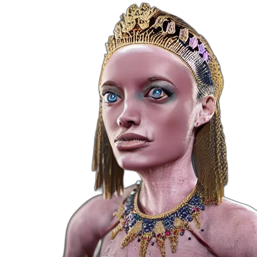 jewelry, crown, face, 3d render transparent PNG cut-out