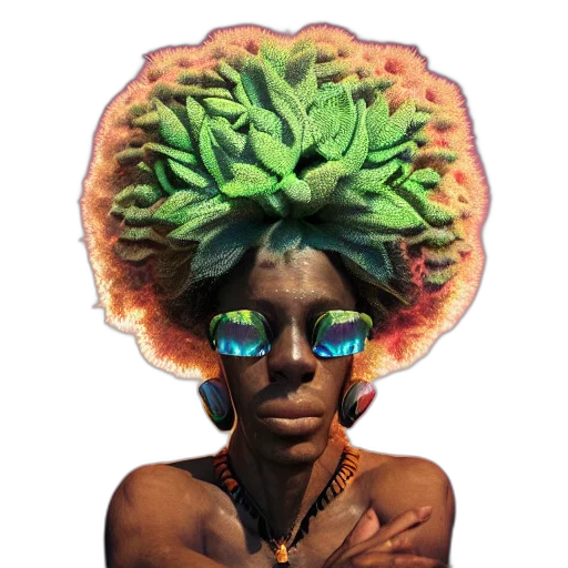 hat, crown, face, umbrella, photorealistic, vaporwave, concept art, fantasy art transparent PNG cut-out