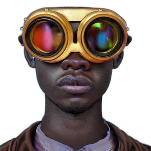 mask, face, robot, staff, concept art, 3d render, photorealistic, cyberpunk transparent PNG cut-out