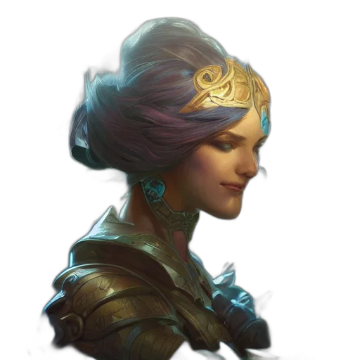 crown, face, staff, jewelry, fantasy art, concept art, pixel art, photorealistic transparent PNG cut-out