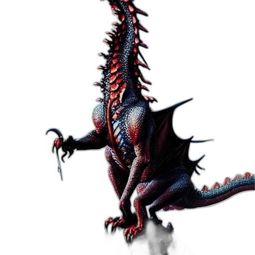 dragon, creature, staff, animal transparent PNG cut-out