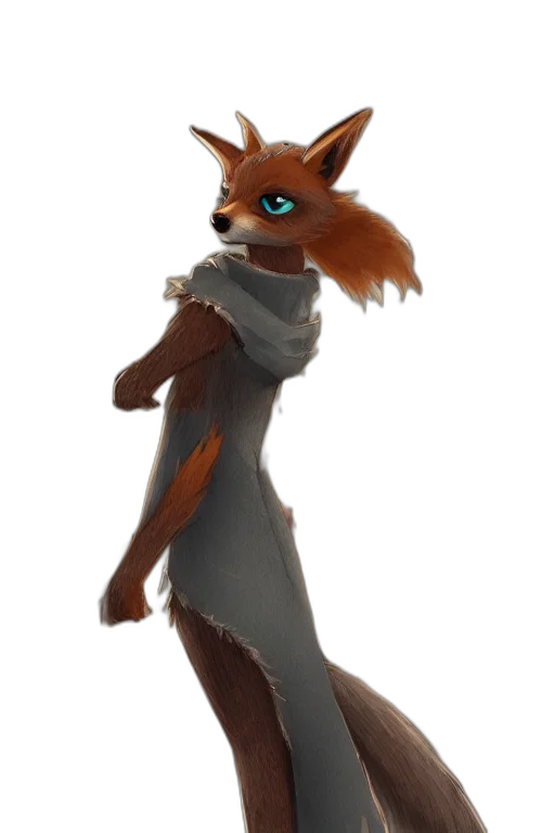 staff, dress, animal, mask, concept art, fantasy art, 3d render, watercolor transparent PNG cut-out