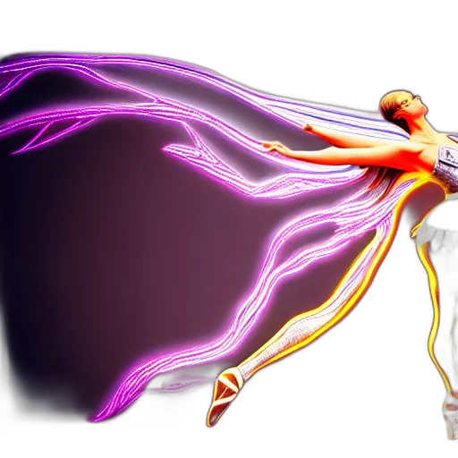 hair, staff, weapon, creature, concept art, 3d render, fantasy art, vaporwave transparent PNG cut-out