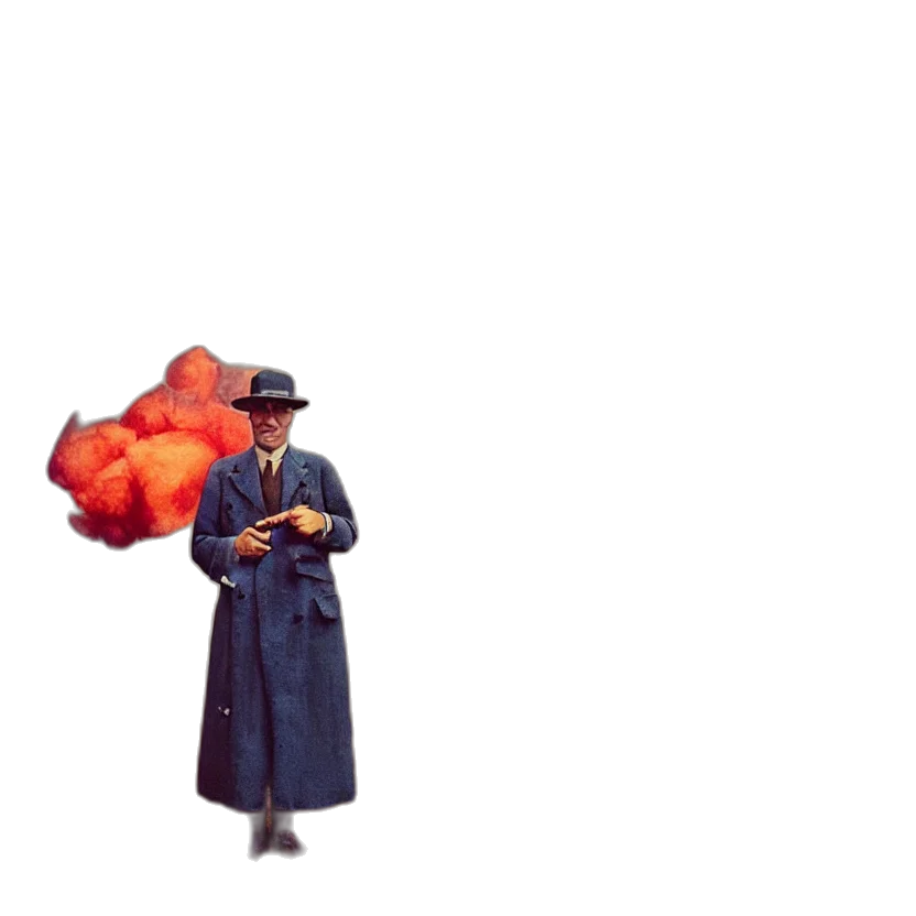 hat, umbrella, jacket, staff transparent PNG cut-out