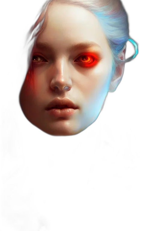 face, robot, mask, creature, concept art, cyberpunk, photorealistic, fantasy art transparent PNG cut-out