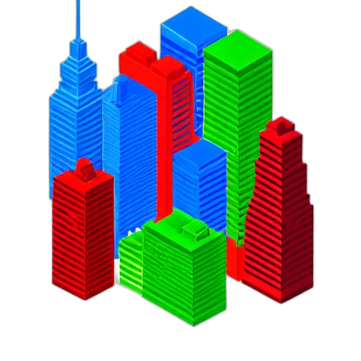 building, pixel art, 3d render, concept art transparent PNG cut-out