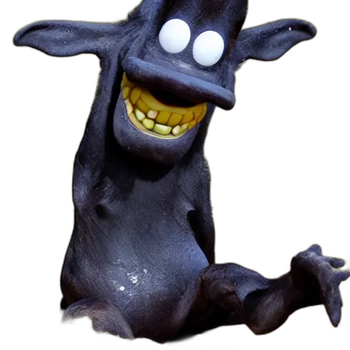animal, creature, face, staff, 3d render, concept art, photorealistic, goofy transparent PNG cut-out
