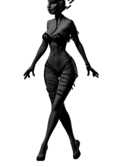 dress, creature, mask, concept art transparent PNG cut-out