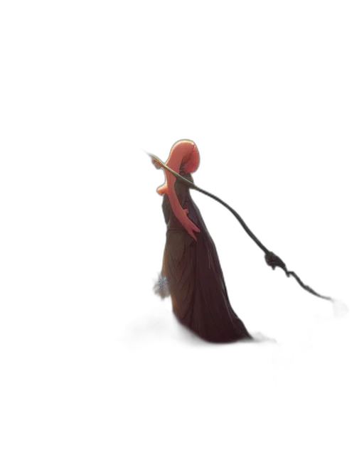 staff, weapon, sword, dress, concept art, fantasy art, pixel art, 3d render transparent PNG cut-out