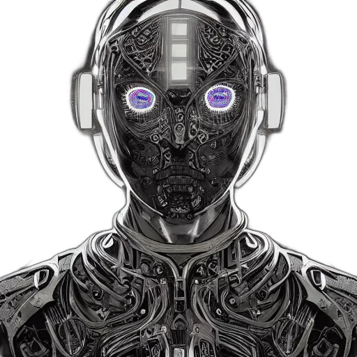 robot, face, mask, cyberpunk, concept art, 3d render, pixel art, vibrant transparent PNG cut-out
