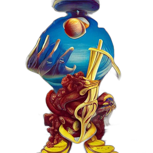 robot, staff, crown, concept art transparent PNG cut-out